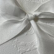 "White Hand Cut Silk Ribbon. 1" thickness" - Ribbons in white by Christopher Neubauer