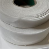 "White Hand Cut Silk Ribbon. 1" thickness" - Ribbons in white by Christopher Neubauer