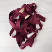 "3/4" x 5 Yards Cotton Ribbon - Beetroot" - Ribbons in red by Honey Silks Co