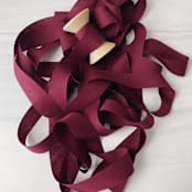 "3/4" x 5 Yards Cotton Ribbon - Beetroot" - Ribbons in red by Honey Silks Co