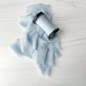 "2" Signature Sheer - Baby Blue" - Ribbons in blue by Honey Silks Co
