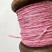 "Medium Paper Twine in Rhubarb" - Ribbons in pink by Jenny Sanders