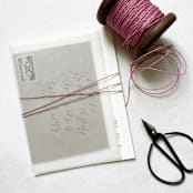"Medium Paper Twine in Rhubarb" - Ribbons in pink by Jenny Sanders