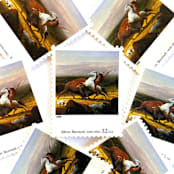 "Albert Bierstadt's "The Last of the Buffalo" Postage Stamps | Four Centuries of American Art Series | Vintage Unused USPS Postage 32c | Pack of 10" - Postage Stamps in multicolor by Jennifer Kramer