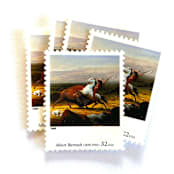 "Albert Bierstadt's "The Last of the Buffalo" Postage Stamps | Four Centuries of American Art Series | Vintage Unused USPS Postage 32c | Pack of 10" - Postage Stamps in multicolor by Jennifer Kramer