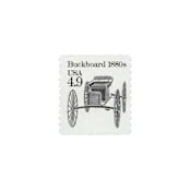 "4.9 Cent Buckboard Postage Stamp // Set of 10 // UNUSED Vintage stamps" - Postage Stamps in black by Flourish Fine Writing