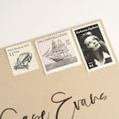 "Timeless and Elegant Black and White Postage Set // Set of 5 // $.92 in postage per set" - Postage Stamps in black by Flourish Fine Writing
