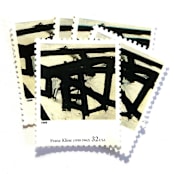 "Franz Kline's "Mahoning" Postage Stamps | Four Centuries of American Art Series | Vintage Unused USPS Postage 32c | Pack of 10" - Postage Stamps in black by Jennifer Kramer