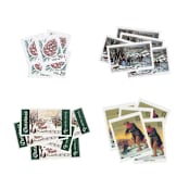 "Winter Pastimes Vintage Postage Set // Set of 5 // Ice Skating // Ice Fishing // Nature // UNUSED" - Postage Stamps in green by Flourish Fine Writing