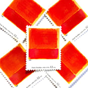 "Mark Rothko's "No. 12" Postage Stamps | Four Centuries of American Art Series | Vintage Unused USPS Postage 32c | Pack of 10" - Postage Stamps in orange by Jennifer Kramer