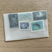 "$1.37 . Sea & Sky postage stamps . Set of 5" - Postage Stamps in multicolorassorted-colors by Kristen Melchor