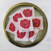 "Rose | Vintage Stamp, 18 cents, 1981 | 5 each" - Postage Stamps in red by The Silver Stamps