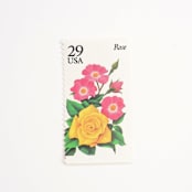 "29 Cent Pink and Yellow Rose Postage Stamps // Set of 10 // Vintage postage" - Postage Stamps in pink by Flourish Fine Writing