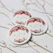 "Custom Pink Bougainvillea Wax Seals | Set of 25" - Wax Seals in pink by Clove and Cedar Design