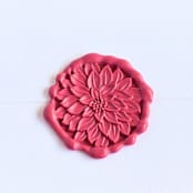 "Dinnerplate Dahlia- Customizable Color- Set of 25Hand-crafted Wax Seals" - Wax Seals in multicolor by Inkspiringletters