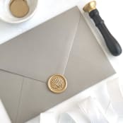 "Seashell in Prosecco Pack of 10" - Wax Seals in gold by Abby Choi
