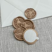 "Antique gold roses wax seal stickers | Set of 10" - Wax Seals in gold by Maria Ferrer G.