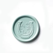 "Horseshoe in Sage Pack of 10" - Wax Seals in green by Abby Choi