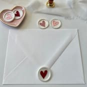 "Custom Valentine Heart Wax Seals (set of 10)" - Wax Seals in multicolorassorted-colors by Vee