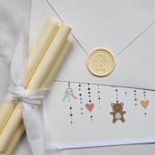 "Customizable Color Baby Onesie Self-adhesive Wax Seals, Set of 5" - Wax Seals in yellow by MC silverlinings