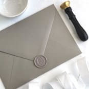"Horseshoe in Clay Pack of 10" - Wax Seals in gray by Abby Choi