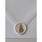 "Custom Christmas Tree Wax Seals with Gold Accent (set of 10)" - Wax Seals in multicolorassorted-colors by Vee