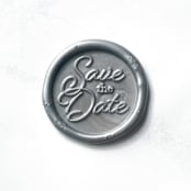 "Save the Date in Silver Pack of 10" - Wax Seals in silver by Abby Choi