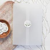 "White Magnolia Vellum Wax Seals | Set of 25" - Wax Seals in white by Clove and Cedar Design