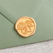 "Lemons wax seal in yellow gold | Set of 10" - Wax Seals in gold by Maria Ferrer G.