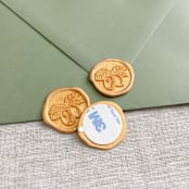 "Lemons wax seal in yellow gold | Set of 10" - Wax Seals in gold by Maria Ferrer G.