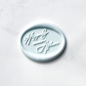 "Happily Ever After in Baby Blue Pack of 10" - Wax Seals in blue by Abby Choi