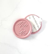 "Miss to Mrs Wax Seal in Dusty Rose Pack of 10" - Wax Seals in pink by Abby Choi
