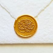 "Peony Bloom- Customizable Color- Set of 25  Hand-crafted Wax Seals" - Wax Seals in multicolor by Inkspiringletters