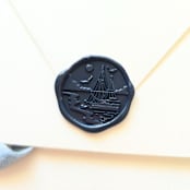 "Sailboat- Customizable Color- Set of 25 Hand-crafted Wax Seals" - Wax Seals in multicolor by Inkspiringletters