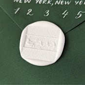 "Santa's Sleigh- Holiday Wax Seals- Set of 25 White  Hand-crafted Wax Seals" - Wax Seals in white by Inkspiringletters