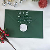 "Santa's Sleigh- Holiday Wax Seals- Set of 25 White  Hand-crafted Wax Seals" - Wax Seals in white by Inkspiringletters