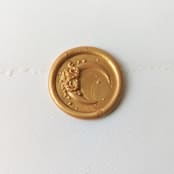 "Floral Moon- Customizable Color- Set of 25 Wax Hand-crafted Wax Seals" - Wax Seals in multicolor by Inkspiringletters