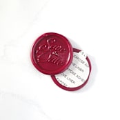 "Save The Date Wax Seal in Sangria Pack of 10" - Wax Seals in red by Abby Choi