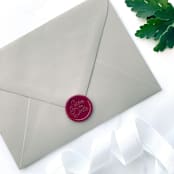 "Save The Date Wax Seal in Sangria Pack of 10" - Wax Seals in red by Abby Choi