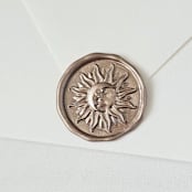 "Sun and Moon- Customizable Color- Set of 25 Hand-crafted Wax Seals" - Wax Seals in multicolor by Inkspiringletters