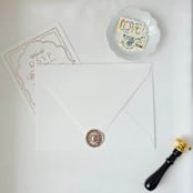 "Sun and Moon- Customizable Color- Set of 25 Hand-crafted Wax Seals" - Wax Seals in multicolor by Inkspiringletters