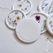 "Self-adhesive wax seal | Bright watercolor florals design - white" - Wax Seals in white by Cara Jo Knapp