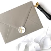 "Gold Foil in White Pack of 10" - Wax Seals in white by Abby Choi
