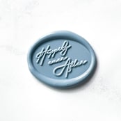 "Happily Ever After in Dusty Blue Pack of 10" - Wax Seals in blue by Abby Choi
