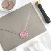 "Butterfly in Dusty Rose Pack of 10" - Wax Seals in pink by Abby Choi