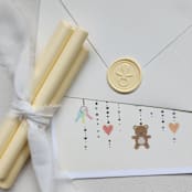 "Customizable Color Baby Pacifier Self-adhesive Wax Seals, Set of 5" - Wax Seals in blue by MC silverlinings