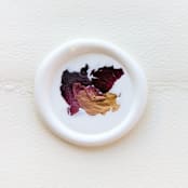 "Smell the Roses - White- Customizable Shape- Set of 25  Hand-crafted Wax Seals with Organic  Dried Florals" - Wax Seals in white by Inkspiringletters