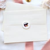 "Smell the Roses - White- Customizable Shape- Set of 25  Hand-crafted Wax Seals with Organic  Dried Florals" - Wax Seals in white by Inkspiringletters