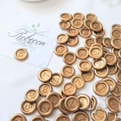 "Mini Table Numbers- Customizable Color- Set of 10 Hand-crafted Wax Seals" - Wax Seals in multicolor by Inkspiringletters