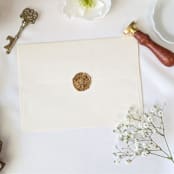 "Sycamore Leaves- Customizable Color- Set of 25 Hand-crafted Wax Seals" - Wax Seals in black by Inkspiringletters